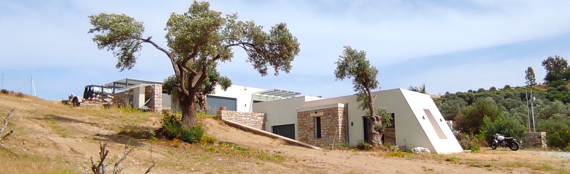 Frühe Bauphase auf Kreta – Rohbau mit mediterranem Ausblick
